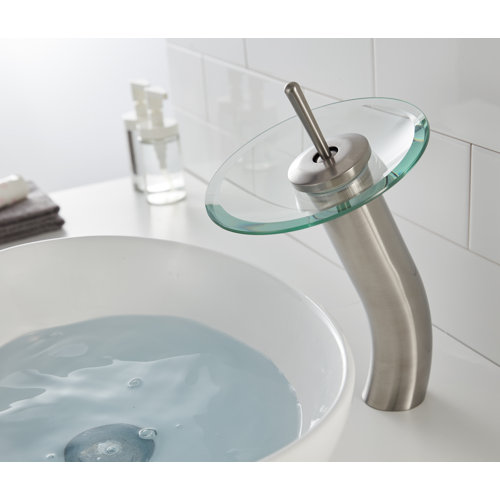 KDK HOME Waterfall Bathroom Faucet Luxury High Arc Vessel Single Handle ...